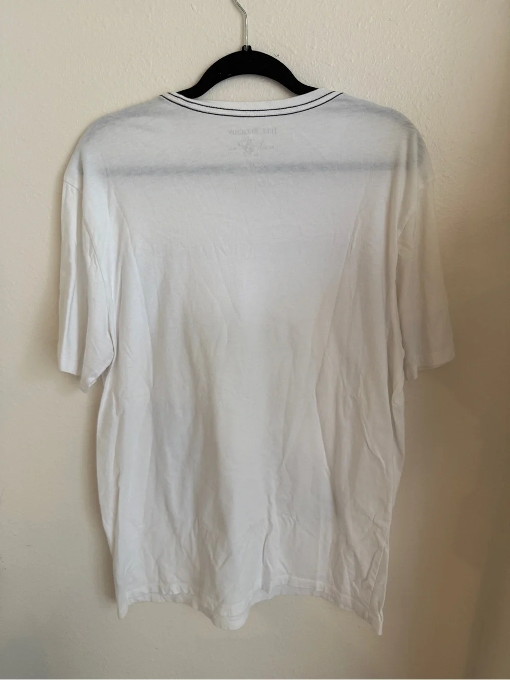 True Religion White Short-Sleeve Tee with Red & Blue Graphic